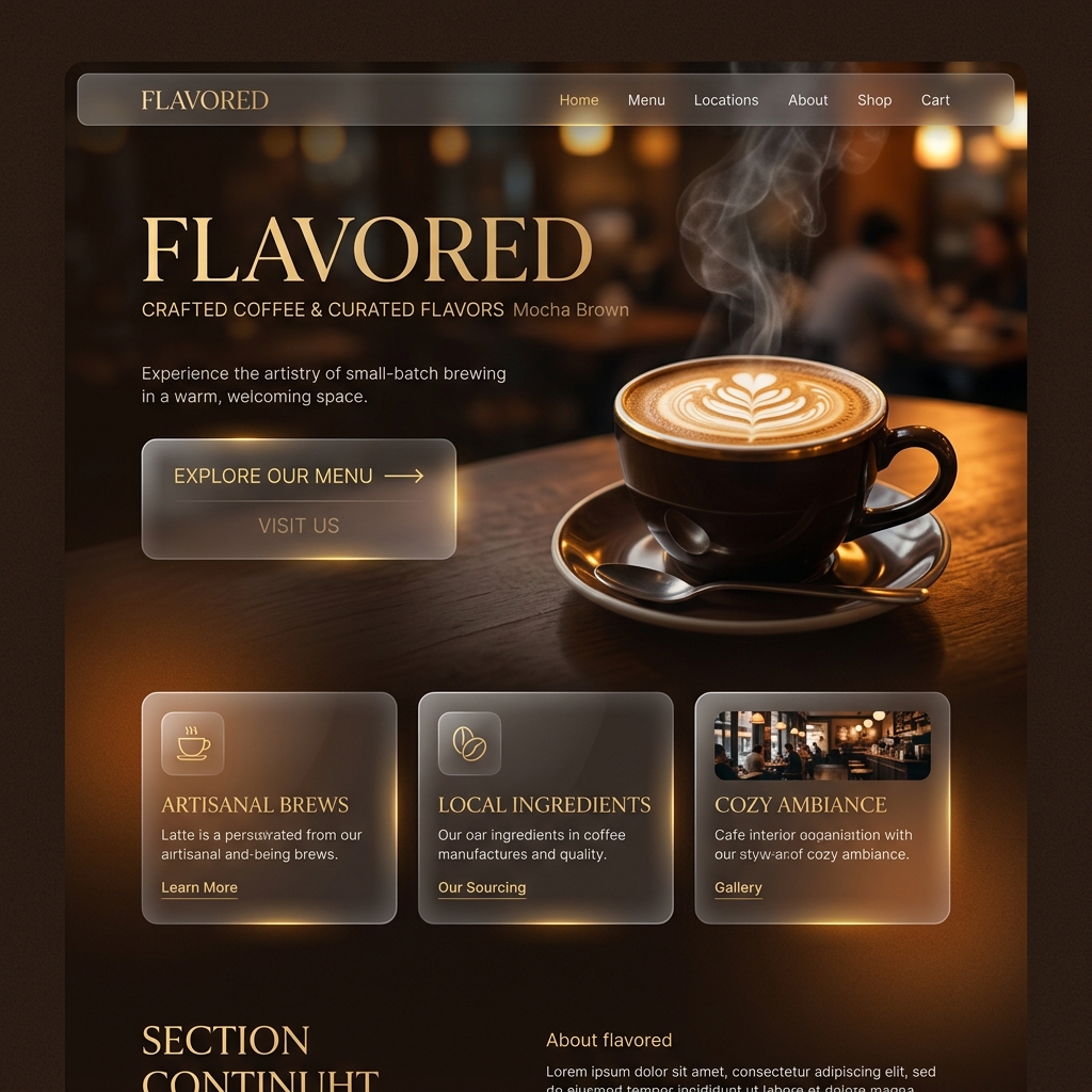 Flavored Coffee Shop Website Preview